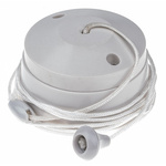 2 Way Pull Cord Switch, 1.5m, 250V ac, 6A for Fluorescent Lamp