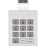 Bopla IP65 12 Key Conductive Silver Membrane Keypad