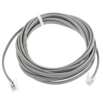 RS PRO Male RJ9 to Male RJ9 Telephone Extension Cable, Grey Sheath, 3m