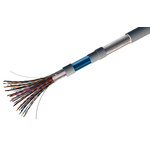RS PRO 4 Core 24 AWG Telephone Cable, 1/0.51 mm, Grey Sheath, 100m