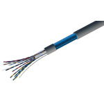 RS PRO 2 Core 20 AWG Telephone Cable, 1/0.81 mm, Grey Sheath, 100m
