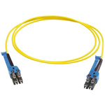 Huber+Suhner LC to LC Duplex Single Mode G657A2 Fibre Optic Cable, 2.1mm, Yellow, 15m