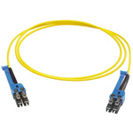 Huber+Suhner LC to LC Duplex Single Mode G657A2 Fibre Optic Cable, 2.1mm, Yellow, 20m