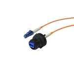 Bulgin LC to LC Simplex Multi Mode OM1 Fibre Optic Cable, 62.5/125μm, Orange, 1m