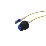 Bulgin LC to LC Simplex Single Mode OS1 Fibre Optic Cable, 9.5/125μm, Yellow, 1m