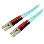 Startech LC to LC Duplex Multi Mode OM3 Fibre Optic Cable, 50/125μm, Aqua, 1m