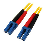Startech LC to LC Duplex Single Mode OS1 Fibre Optic Cable, 9/125μm, Yellow, 1m