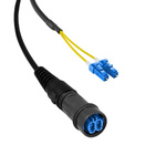 Bulgin LC to LC Duplex Single Mode OS1 Fibre Optic Cable, 125μm, Yellow, 5m