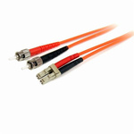 Startech LC to ST Duplex Multi Mode OM1 Fibre Optic Cable, 62.5/125μm, Orange, 3m