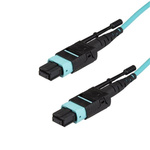 Startech MPO to MPO Duplex Multi Mode OM3 Fibre Optic Cable, 50/125μm, Aqua, 3m