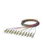 Phoenix Contact SC x 12 to Unterminated Multi Mode Fibre Optic Cable, 900μm, 2.5m