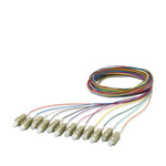 Phoenix Contact SC x 12 to Unterminated Multi Mode Fibre Optic Cable, 50/125μm, 2.5m