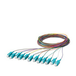 Phoenix Contact SC x 12 to Unterminated Multi Mode Fibre Optic Cable, 50/125μm, 2.5m