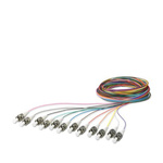 Phoenix Contact ST x 12 to Unterminated Multi Mode Fibre Optic Cable, 50/125μm, 2.5m