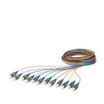 Phoenix Contact ST x 12 to Unterminated Single Mode Fibre Optic Cable, 9/125μm, 2.5m