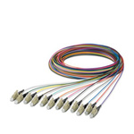 Phoenix Contact LC x 12 to Unterminated Multi Mode Fibre Optic Cable, 62.5/125μm, 2.5m