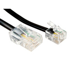 RS PRO Male RJ11 to Male RJ45 Telephone Cable, Black Sheath