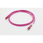 Molex Premise Networks LC to LC Tight Buffer OM4 Multi Mode OM4 Fibre Optic Cable, 50/125μm, Light Blue, 3m