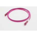 Molex Premise Networks LC to LC Simplex OM4 Multi Mode OM4 Fibre Optic Cable, 50/125μm, Light Blue, 1m
