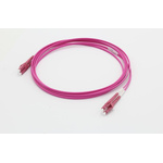 Molex Premise Networks LC to LC Duplex OM4 Multi Mode OM4 Fibre Optic Cable, 50/125μm, Light Blue, 2m