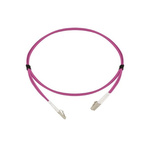 Amphenol Industrial LC to LC Tight Buffer OM4 Multi Mode OM4 Fibre Optic Cable, 3mm, Magenta, 1m