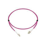 Amphenol Industrial LC to LC Tight Buffer OM4 Multi Mode OM4 Fibre Optic Cable, 3mm, Magenta, 10m