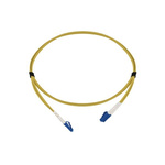 Amphenol Industrial LC to LC Tight Buffer OS2 Single Mode OS2 Fibre Optic Cable, 3mm, Yellow, 1m