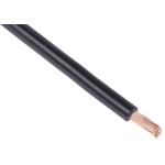 RS PRO Black 10 mm² Hook Up Wire, 7 AWG, 72/0.4 mm, 25m, PVC Insulation