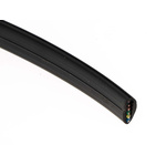 RS PRO 6 Core 30 AWG Telephone Cable, Black Sheath, 50m