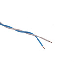 Decelect 2 Core Telephone Cable, 1/0.5 mm, Blue/White Sheath, 100m