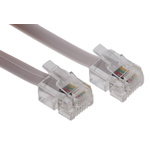 Roline RJ11 to RJ11 4 Core Telephone Extension Cable, Grey Sheath, 6m