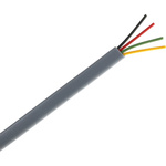 RS PRO 4 Core 26 AWG Telephone Cable, 7/0.16 mm, Grey Sheath, 100m