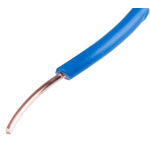 RS PRO Blue 1 mm² Hook Up Wire, 17 AWG, 1/1.13 mm, 100m, PVC Insulation