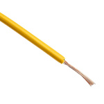 RS PRO Yellow 0.5 mm² Hook Up Wire, 20 AWG, 16/0.2 mm, 100m, PVC Insulation