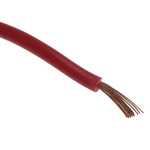 RS PRO Red 0.75 mm² Hook Up Wire, 18 AWG, 24/0.2 mm, 100m, PVC Insulation