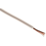 RS PRO White 0.75 mm² Hook Up Wire, 18 AWG, 24/0.2 mm, 100m, PVC Insulation