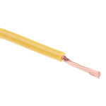 RS PRO Yellow 0.75 mm² Equipment Wire, 18 AWG, 24/0.2 mm, 100m, PVC Insulation
