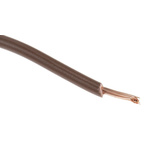 RS PRO Brown 1 mm² Hook Up Wire, 17 AWG, 32/0.2 mm, 100m, PVC Insulation