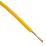 RS PRO Yellow 1.5 mm² Equipment Wire, 15 AWG, 30/0.25 mm, 100m, PVC Insulation