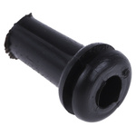 RS PRO Black PVC 9.5mm Round Cable Grommet for Maximum of 6.4mm Cable Dia.