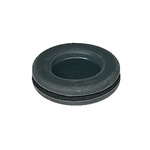 SES Sterling Black Polychloroprene 16mm Round Cable Grommet for Maximum of 9 mm Cable Dia.