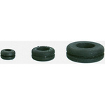 RS PRO Black Polychloroprene 20mm Round Cable Grommet for Maximum of 9.5mm Cable Dia.