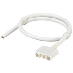 Rosenberger MultiMag 15 Cable assembly, Male Magnetic Rectangular Connector, To Unterminated 3m White