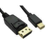 RS PRO 4K Mini DisplayPort to DisplayPort Cable, Male to Male - 2m