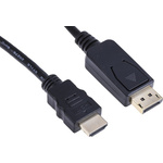 RS PRO 1080p DisplayPort to HDMI Cable, Male to Male - 5m