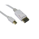 RS PRO 4K Mini DisplayPort to DisplayPort Cable, Male to Male - 1m
