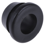 RS PRO Black PVC 12mm Round Cable Grommet for Maximum of 8mm Cable Dia.