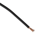 RS PRO Black 0.1 mm² Hook Up Wire, 27 AWG, 26/0.07 mm, 100m, PVC Insulation