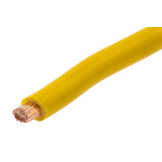 RS PRO Yellow 6 mm² Hook Up Wire, 9 AWG, 80/0.3mm, 25m, PVC Insulation