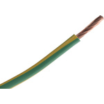 RS PRO Green/Yellow 10 mm² Hook Up Wire, 7 AWG, 80/0.4 mm, 25m, PVC Insulation